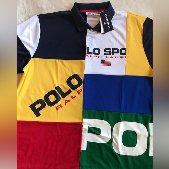 Ralph Lauren Other - Polo Sport Ralph Lauren Patchwork Performance Shirt - Red, White, Navy